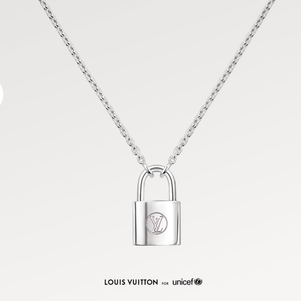 Louis Vuitton Silver Lockit pendant, sterling silver necklace